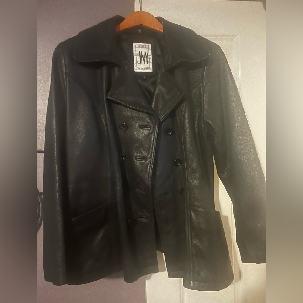 JNY Black Leather Jacket